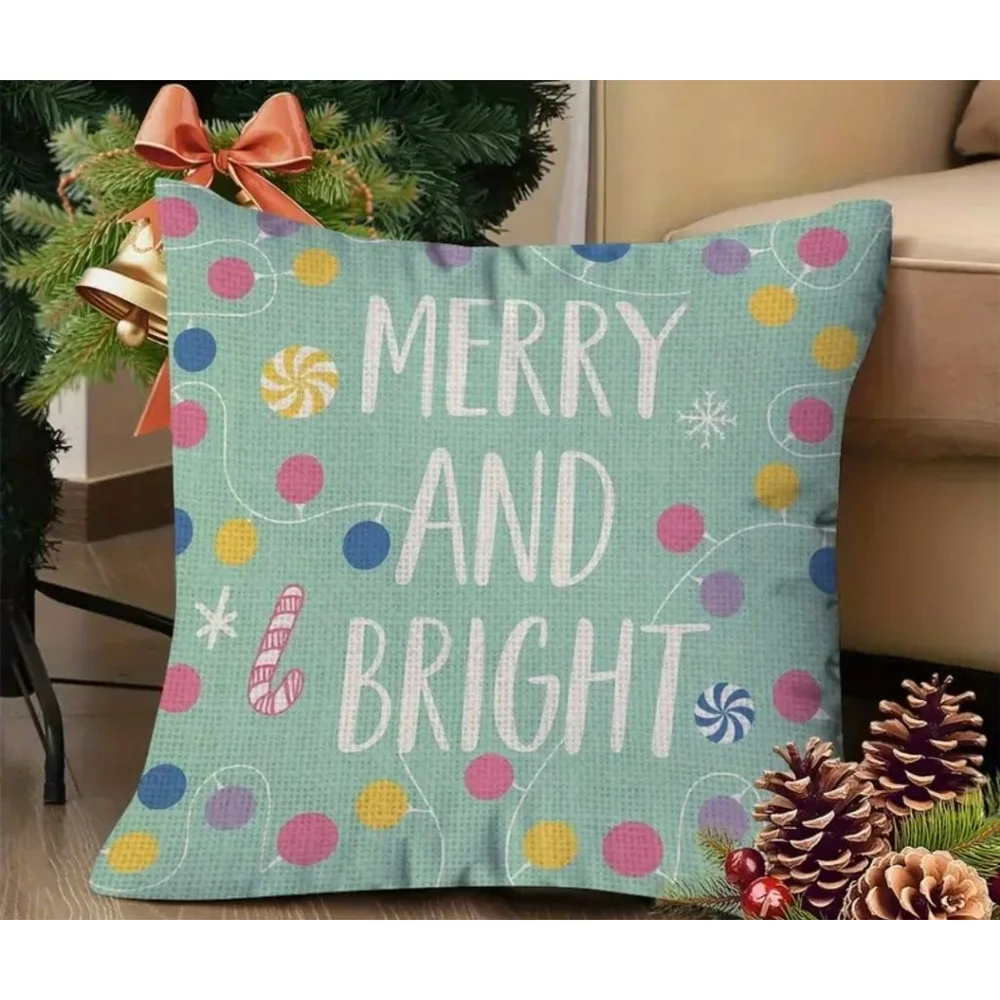 Accent Pillows One Size Pink Green Christmas Theme 20 inch